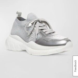 STUART WEITZMAN Women's 5050 Metallic Knit Low-Top Sneaker